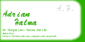 adrian halma business card