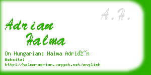 adrian halma business card
